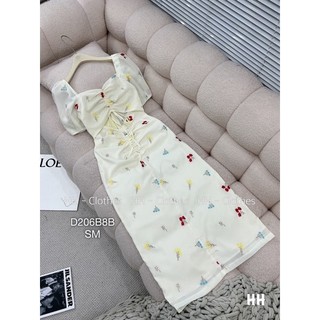Đầm hoa rút ngực cao cấp nữ