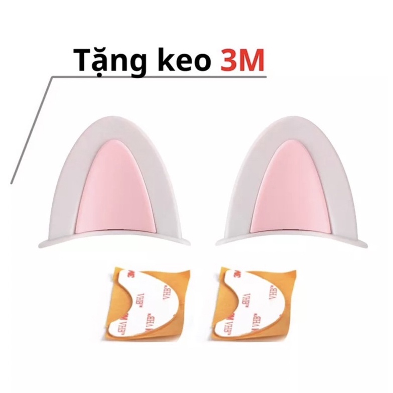 Tai mèo gắn nón bảo hiểm gồm keo dán