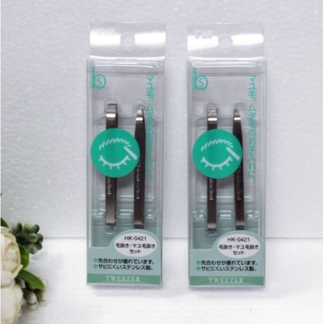Set 2 nhíp inox KAI Nhật Bản