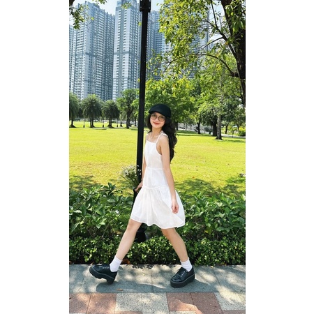 SENKA DRESS - Đầm hai dây bèo chéo - AIMEE