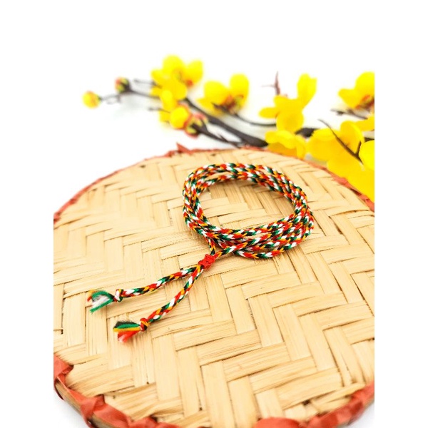 Vòng Chỉ Ngũ Sắc Tây Tạng Quấn 5 Vòng Bình An May Mắn - SenGemstoneJewelry