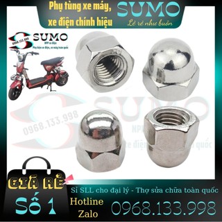 Ốc mũ chụp inox, tán mũ chụp inox, ecu bán cầu inox m10 - phụ tùng xe sumo