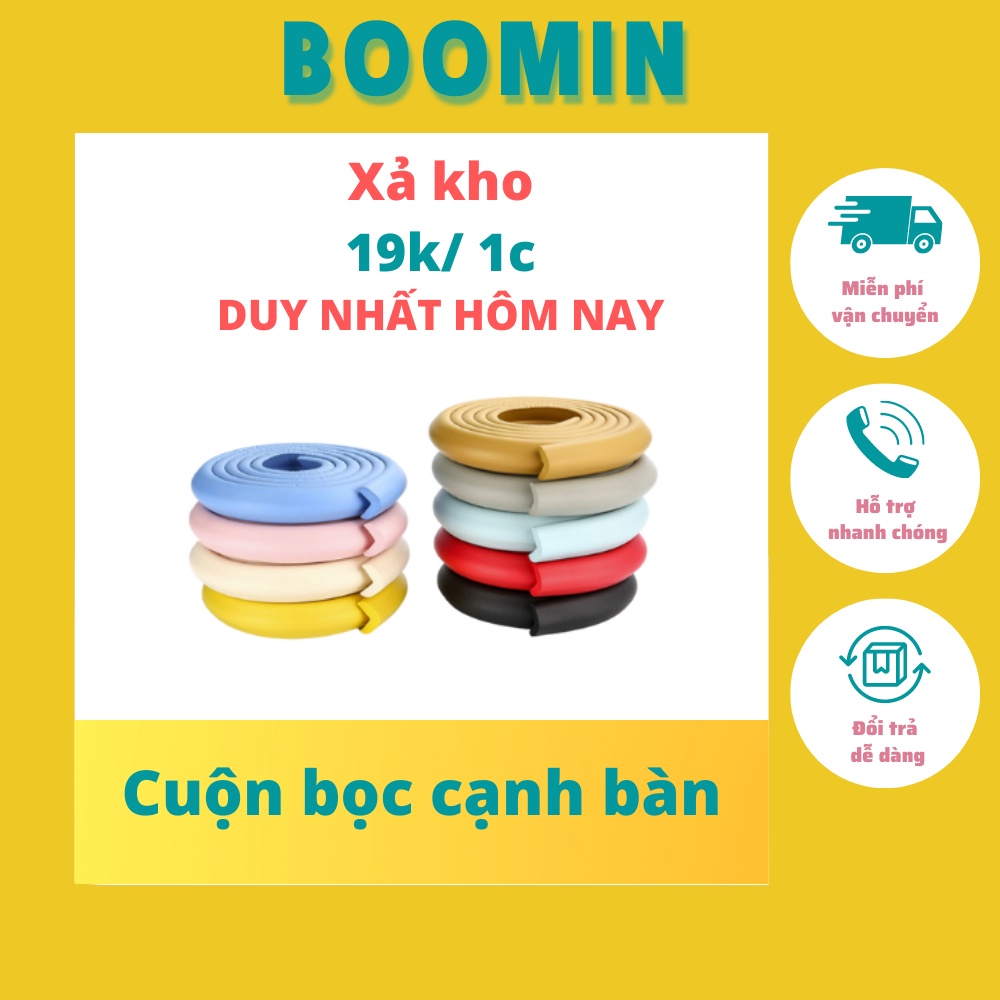 Xốp bọc cạnh bàn BOOMIN giúp bé an toàn hơn khi gần cạnh bàn