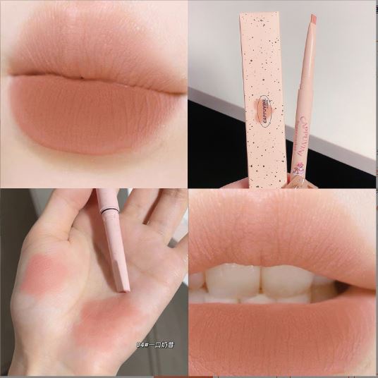 Bút kẻ viền môi CAPPUVINI nhung lì bền màu lâu trôi Milk Mist Series Lip Liner