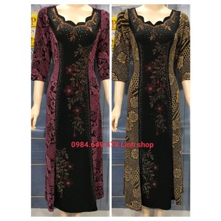 đầm trung niên đính đá cao cấp