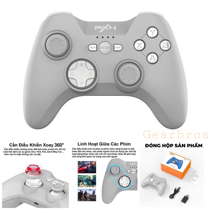Tay Cầm Chơi Game Không Dây EasySMX 9110/PXN P3 | Gearbros