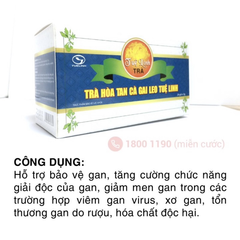 Trà Túi Lọc Cà Gai Leo Tuệ Linh_giúp bảo vệ các tế bào gan, tăng cường chức năng gan phục hồi tế bào gan bị hư tổn.