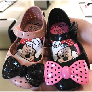 Giày búp bê nhựa đính nơ melissa phong cách mới cho bé gái
