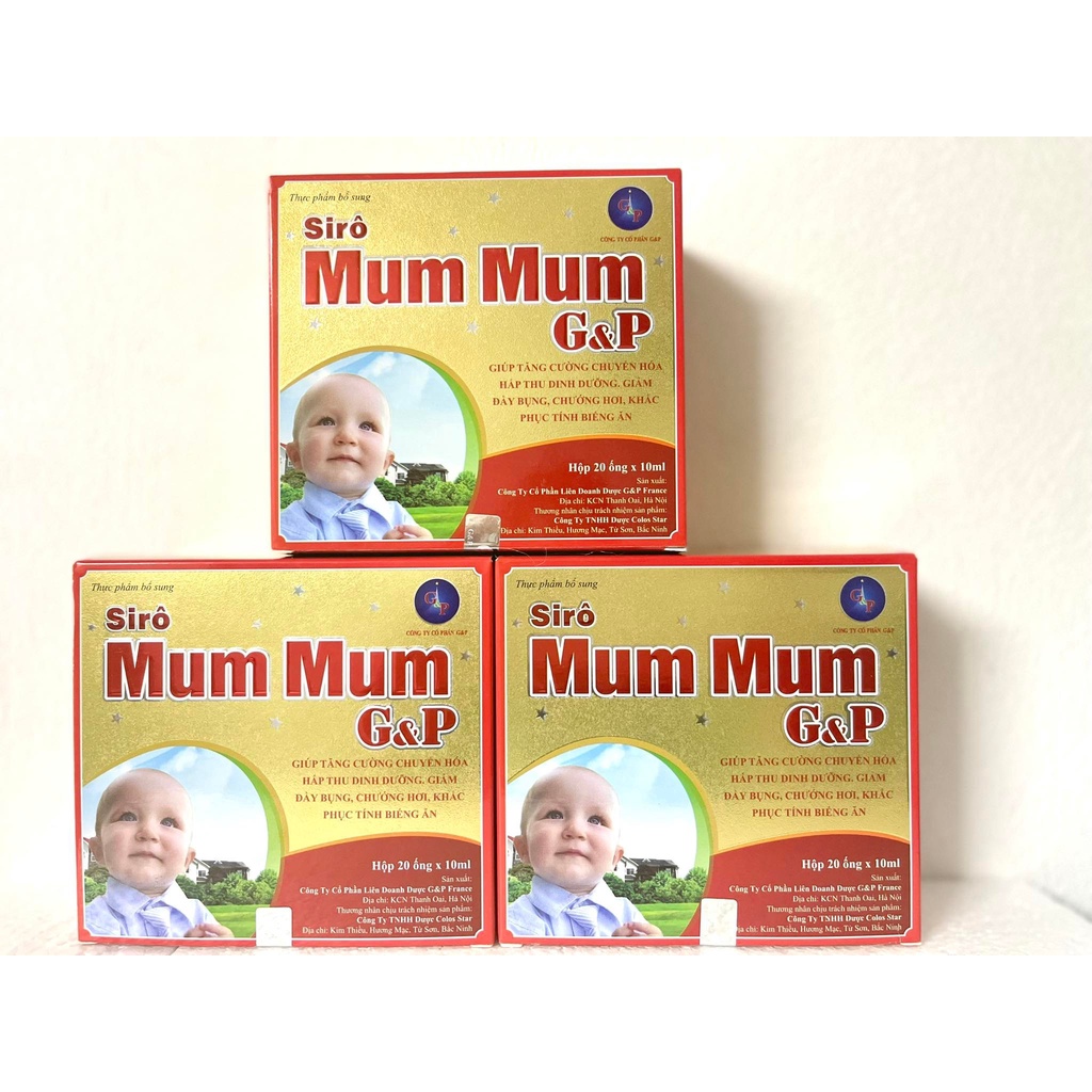 SIRO MUM MUM GP Mẫu mới - bé ăn ngon siro ĂN NGON TIÊU HOÁ KHOẺ GOLD