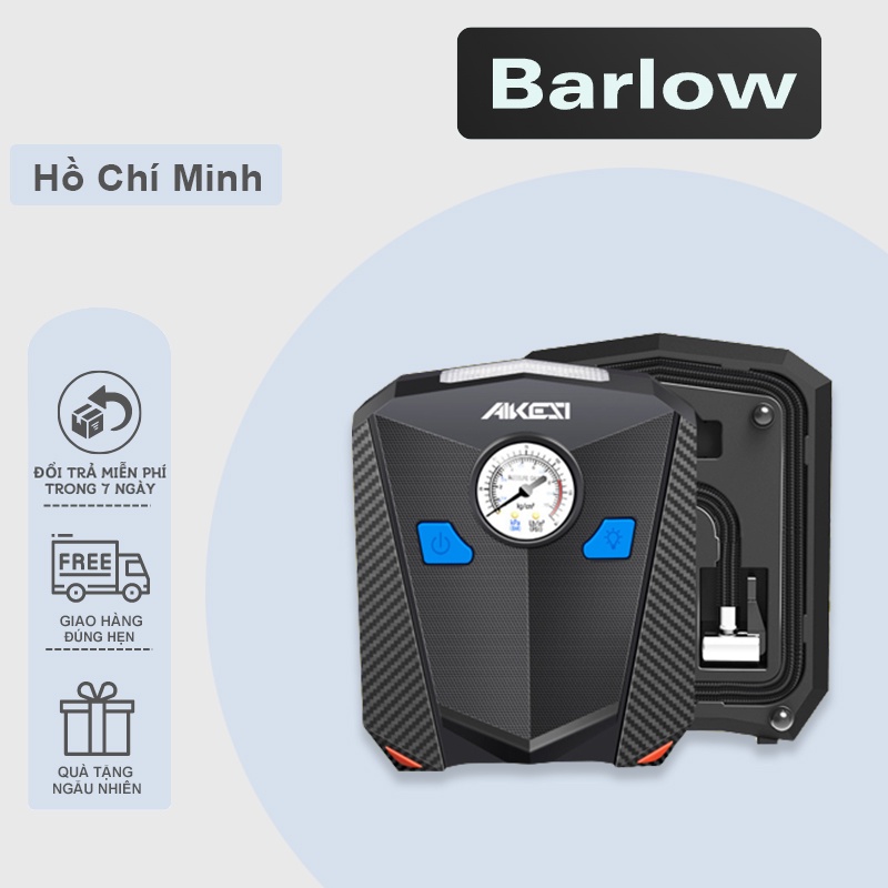 Bơm Lốp Ô Tô AIKESI, Máy Bơm Lốp Điện Tử Tự Ngắt Lực Bơm Rất Mạnh, Điện Tử Cao Cấp Kèm Chụp Nắp Van