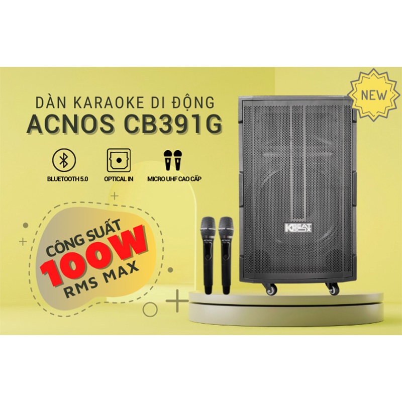 Loa kéo ACNOS CB391G Hành Chính Hãng Bảo Hành 12 Tháng (Bass 40cm, CS100W)