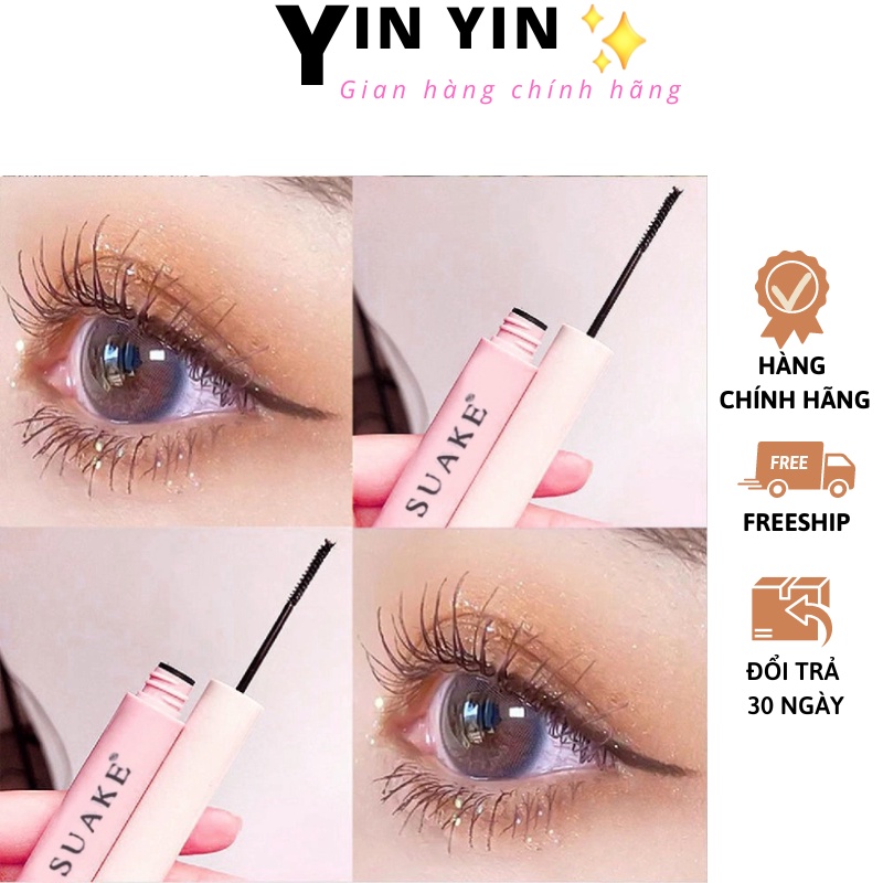 Mascara Suake siêu mảnh tơi mi đường kính 2.5 mm cực nhỏ giúp mi càng thêm nổi bật Skinny Microcara vỏ hồng YinMaCa 19