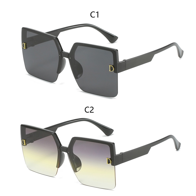 Kính Mát Gọng Vuông Lớn In Logo D Màu gradient Thời Trang Cho Nam Và Nữ