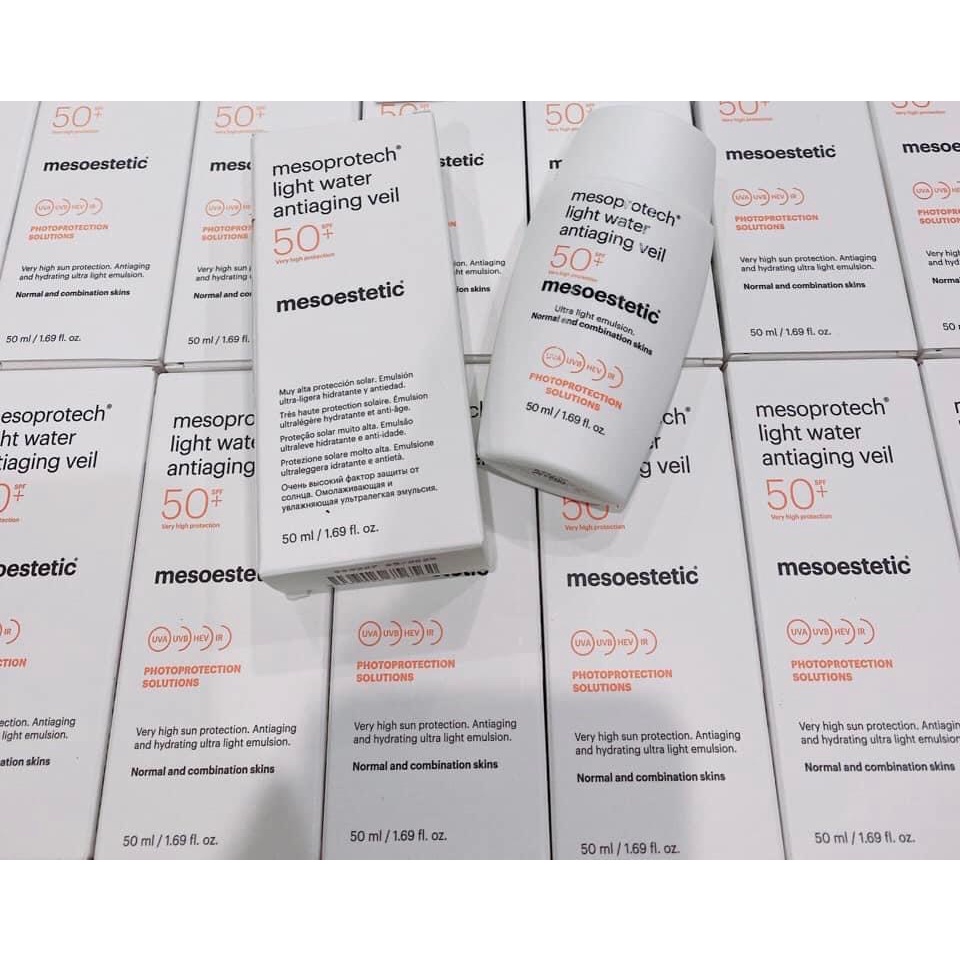 Kem chống nắng Mesoestetic Mesoprotech Light Water Antiaging Veil SPF50+