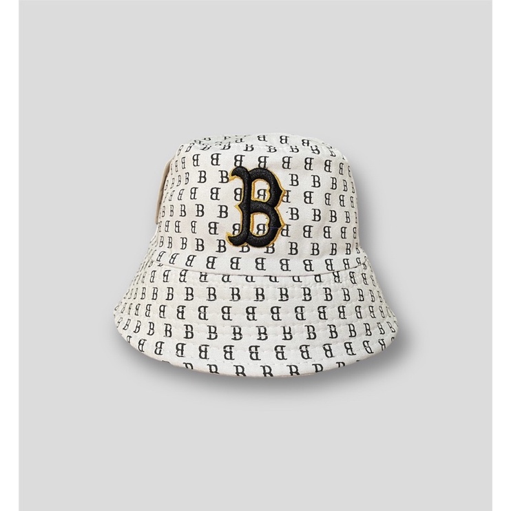 Mũ bucket cụp 2 mặt phong cách hàn quốc thêu logo nổi chữ B