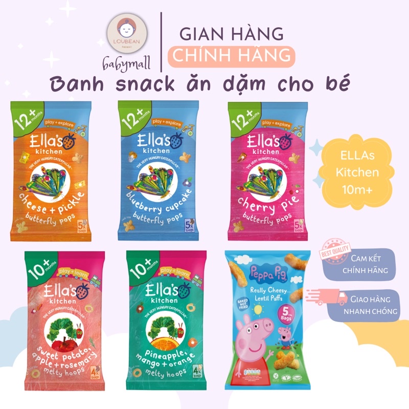 Date 2023 Bánh snack ăn dặm hữu cơ Ella’s Kitchen cho bé 10 tháng của Anh MẪU MỚI