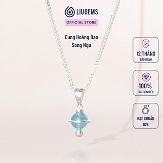 Dây Chuyền Cung Hoàng Đạo Bạc Nữ Liugems Mix Đá Phong Thuỷ Tự Nhiên DC09