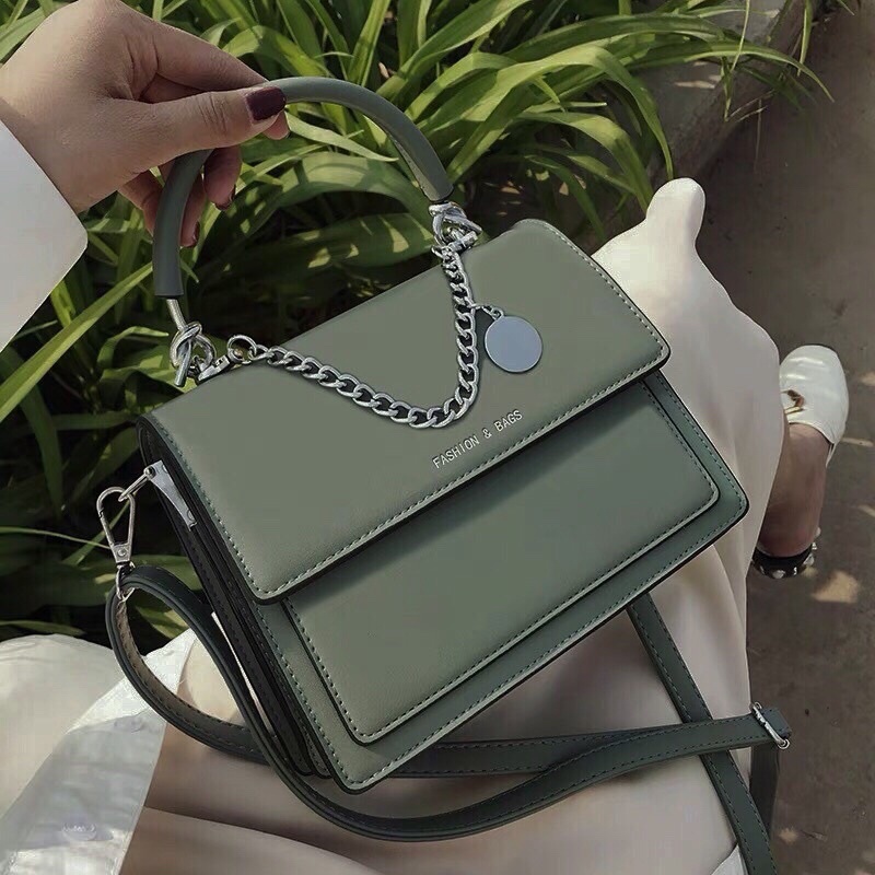 Túi xách da nữ công sở phối xích hàng da đẹp loại 1 SL76