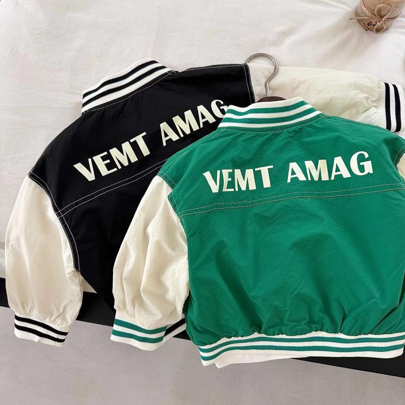 Áo Khoác Bóng Chày In Chữ Phong Cách Hàn Quốc Thời Trang Mùa Xuân Mới Cho Bé Trai Và Gái