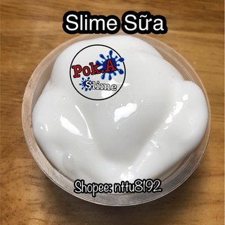 Slime Basic Base - slime đặc bóng trắng sữa  (ko pha hương)
