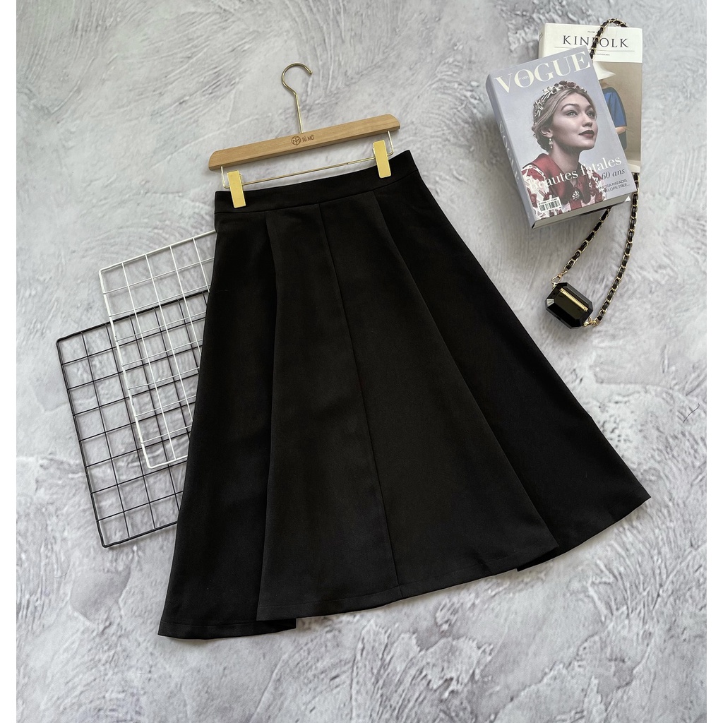 Chân Váy Bigsize Nữ Tú Mỡ Chân Váy Bigsize Thiết Kế Chân váy trơn Midi Tôn Dáng Đi làm dạo phố Đủ size 45-85kg CV0033