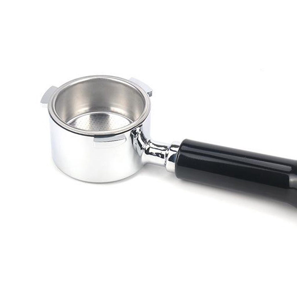 Bộ lọc không đáy shamjina cho máy pha cà phê Delonghi với tay cầm bằng nhựa màu đen 51mm