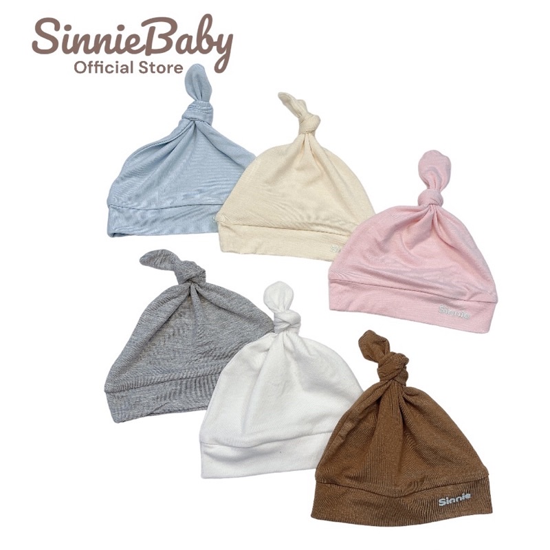 Mũ củ tỏi cho bé Sinnie Baby vải cotton lụa co giãn 4 chiều, siêu mềm mịn, mũ che thóp cho bé, mũ sơ sinh