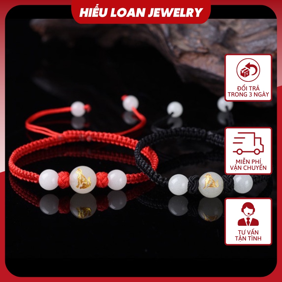 Lắc tay dạ quang 12 con giáp thiết kế cao cấp, Vòng tay may mắn dạ quang phát sáng