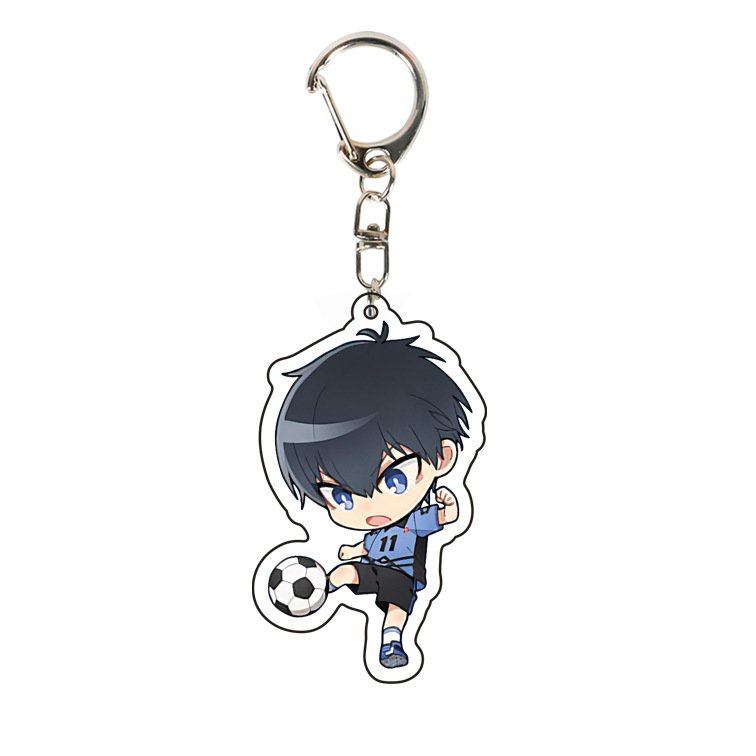 Móc khóa in hình BLUE LOCK Tiền đạo số 1 ver SÚT BÓNG anime chibi Mica trong acrylic quà tặng dễ thương