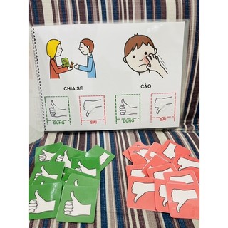 Học liệu Hành vi ĐÚNG-SAI  bóc dán