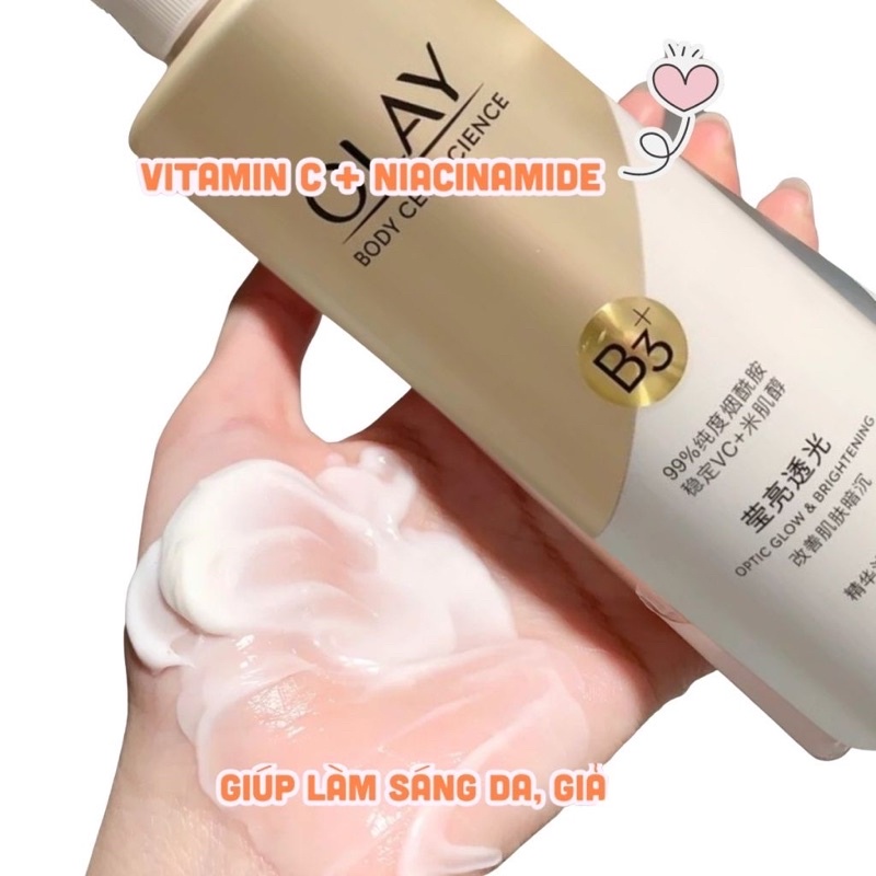 Sữa Tắm - Sữa Dưỡng Thể OLAY BODY CELLSCIENCE Vitamin B3(Niacinamide),Retinol +Vitamin C Dưỡng Trắng Da, Dưỡng Ẩm Da