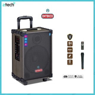 Loa kéo di động Ontekco 8001 kết nối blutooth -Tặng kèm 1 mic karaoke không dây- Gọn nhẹ dễ dàng mang theo mọi nơi