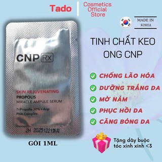  1 gói sample tinh chất keo ong CNP Propolis 1ml thần kì dưỡng trắng da mờ nám tái tạo phục hồi da chống oxy hoá cực mạnh 
