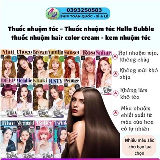 Thuốc nhuộm - Thuốc nhuộm tóc dạng bọt Hello Bubble chính hãng đến từ Hàn Quốc sử dụng nhanh chóng và tiện lợi