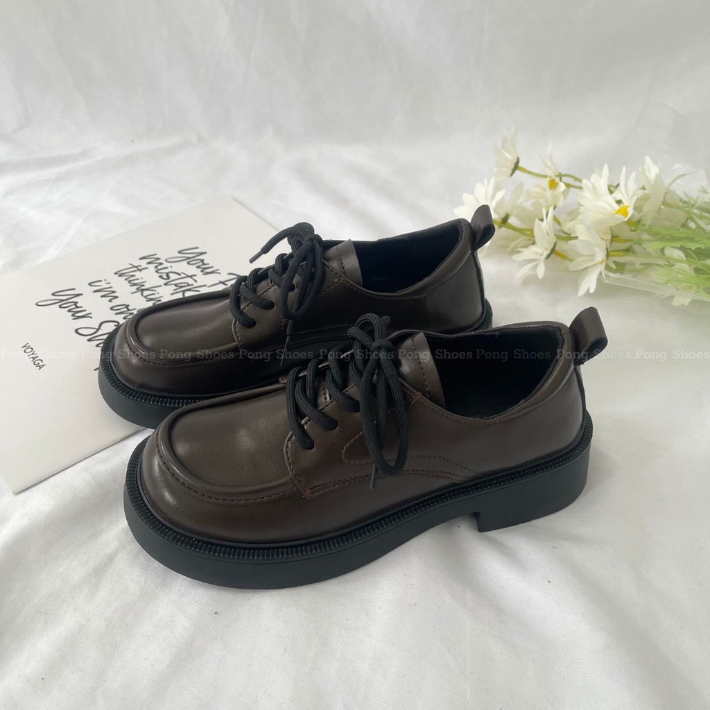 Giày Oxford Nữ Pong Shoes cổ thấp phong cách basic_FULL BOX - Mã 1510