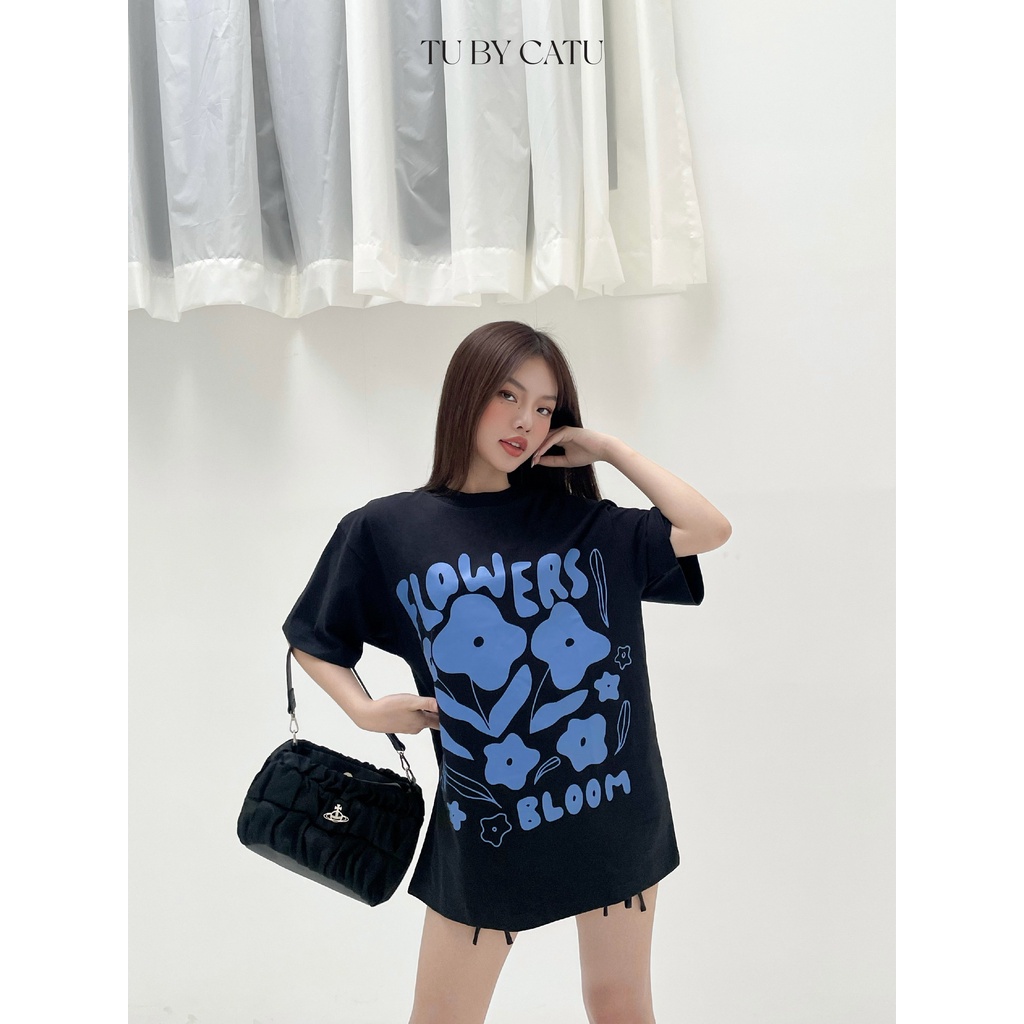 TUBYCATU | Áo thun Flower Bloom Tee màu đen