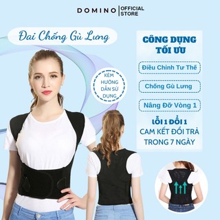 Đai lưng cột sống domino đai đeo chống gù lưng phù hợp với dân văn phòng