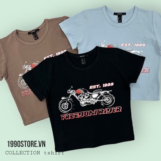 Áo thun cotton 4 chiều in hình xe có 3 màu chất siêu đẹp