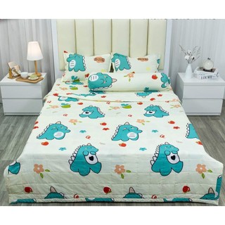 Bộ Ga Gối Cotton Poly 3 món,chát chọn mẫu,LV nâu