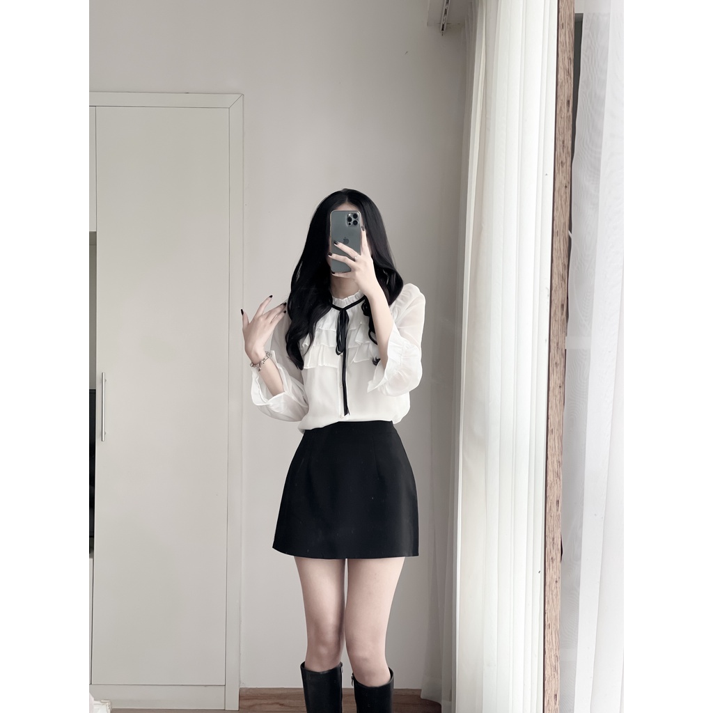 |The Berry Closet| Áo Sơ Mi Dài Tay Cổ Nơ