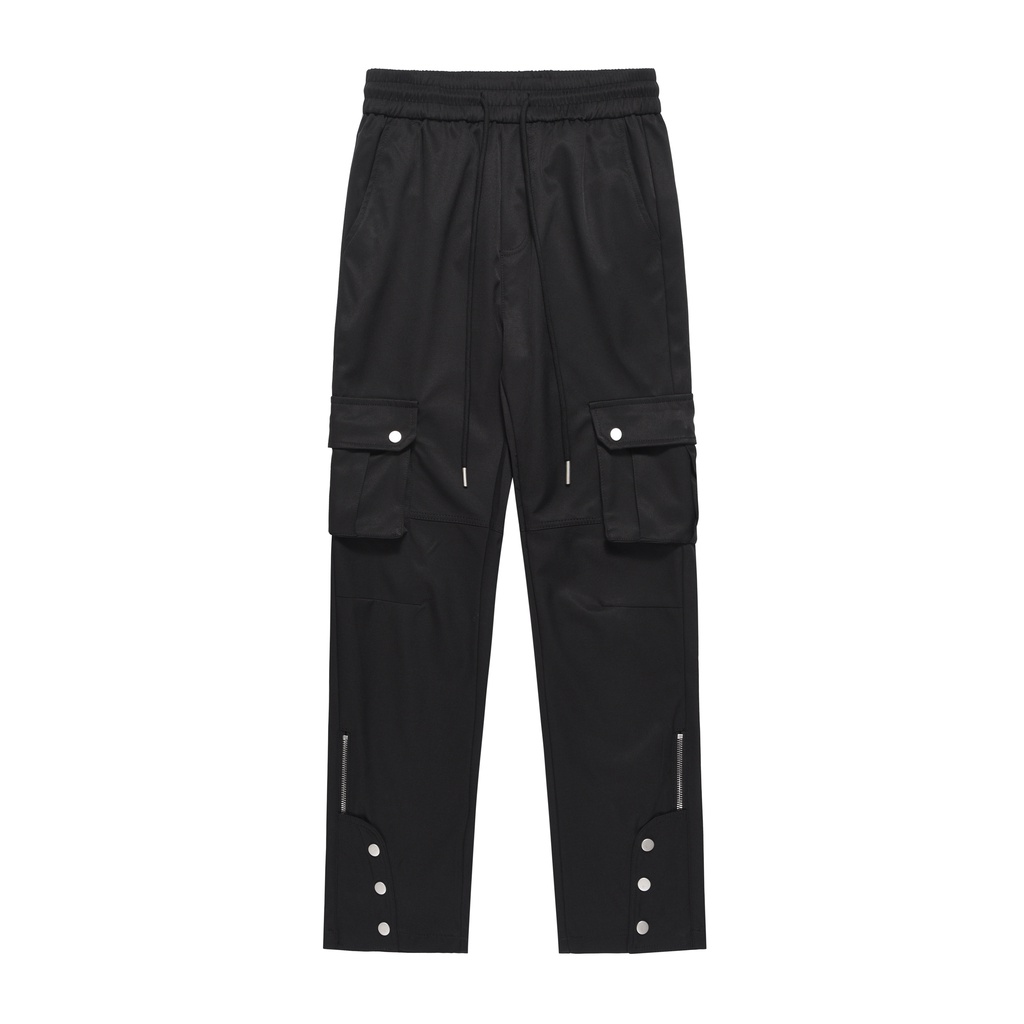 Quần Kaki Zip dáng suông phối cúc bấm ss2023