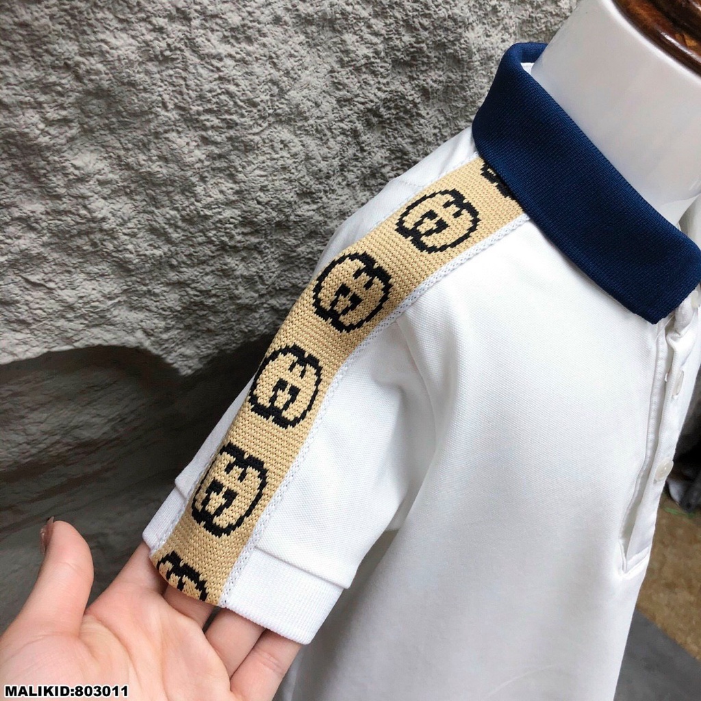 Áo phông polo Gucci viền vai bé trai