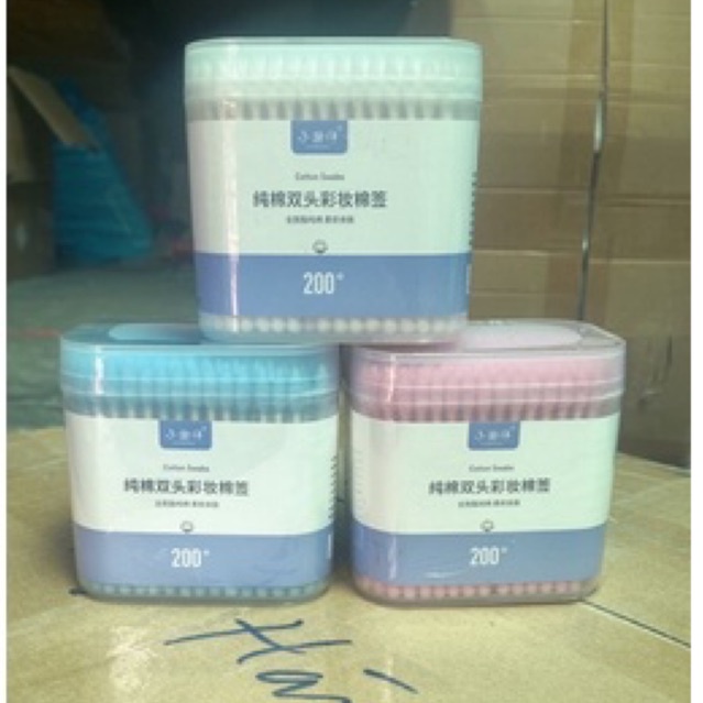 Tăm  bông ngoáy tai người lớn 2 đầu tròn và xoắn vệ sinh tai mũi