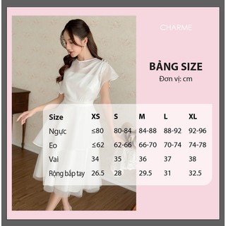 Váy hoa cổ sen thiết kế Charme 302016
