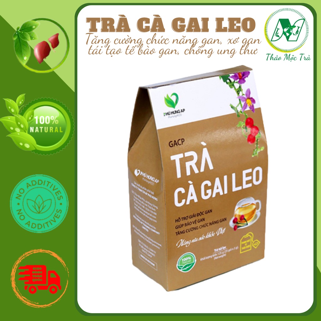 Trà Cà Gai Leo hộp 125gr,diệp hạ châu,hỗ trợ chức năng gan do xơ gan, men gan, viêm gan A,B,C