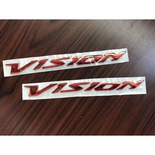 Chữ vision 2014 đỏ xi loại 2