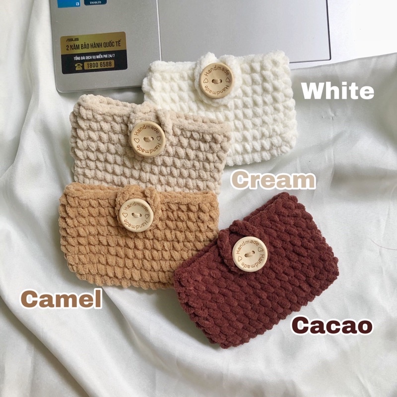 Ví len bông sữa mini