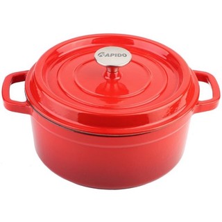 Nồi gang đúc nguyên khối tráng men RAPIDO 24cm xuất châu Âu Hàng chính hãng