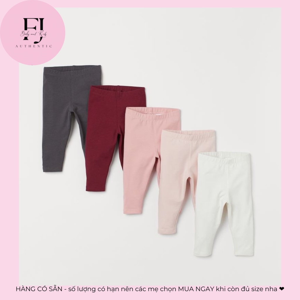 Quần legging trẻ em chính hãng HM, quần bé gái quần legging, hàng hiệu cho bé Size 6-9m