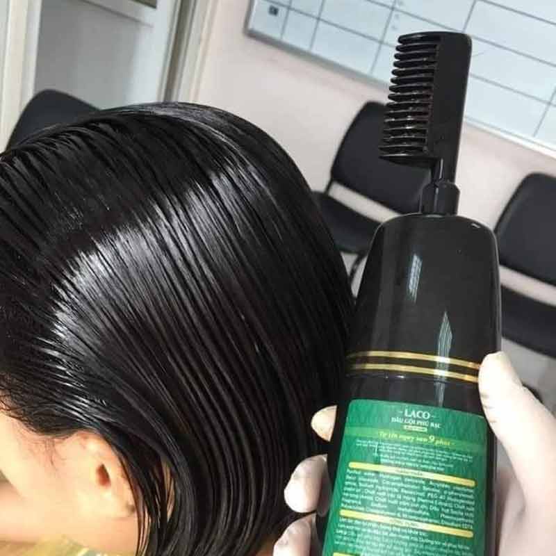 Dầu Gội Phủ Bạc Laco Black Hair 200ml Giúp Tóc Den Tự Tin Sau 9 Phút